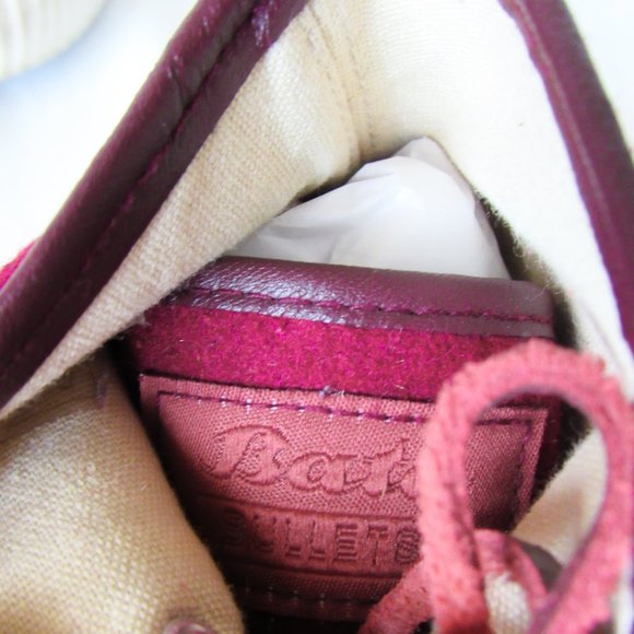 BATA BULLETS Hi Top Wool Leather Sneakers in Maroon Red Size Mens 8, Womens 9 - Picture 13 of 16